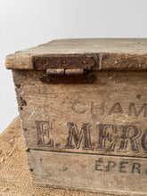 Load image into Gallery viewer, French Antique Wooden Champagne Crate