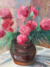 Load image into Gallery viewer, Stunning Antique French Floral Oil Painting, double sided