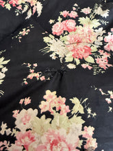 Load image into Gallery viewer, Lovely Vintage Black and Floral Eiderdown