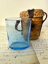 Load image into Gallery viewer, French Wicker Pilgrimage Glass Carrier with Vichy Glass