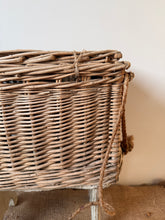 Load image into Gallery viewer, Bleached French Wicker Fishing Creel