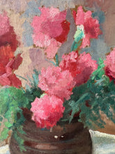 Load image into Gallery viewer, Stunning Antique French Floral Oil Painting, double sided