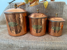 Load image into Gallery viewer, French Vintage Copper Canisters