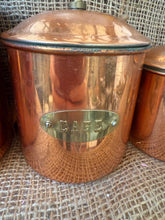 Load image into Gallery viewer, French Vintage Copper Canisters