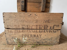 Load image into Gallery viewer, French Antique Wooden Champagne Crate