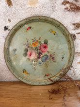 Load image into Gallery viewer, Gorgeous French Antique Hand Painted Metal Tray