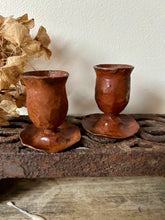 Load image into Gallery viewer, Hand Crafted Bronzy Metal Candle Holder