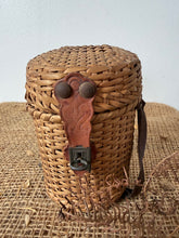 Load image into Gallery viewer, French Wicker And Vichy Glass Pilgrimage Carrier
