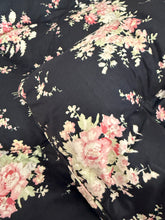 Load image into Gallery viewer, Lovely Vintage Black and Floral Eiderdown