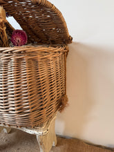 Load image into Gallery viewer, Bleached French Wicker Fishing Creel