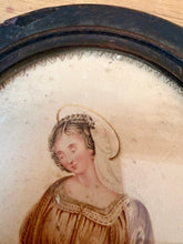 Load image into Gallery viewer, French Antique Halo’d Lady Painting