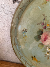 Load image into Gallery viewer, Gorgeous French Antique Hand Painted Metal Tray