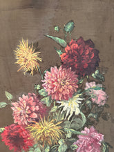 Load image into Gallery viewer, French Antique Dahlias Floral Painted on Silk