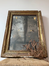 Load image into Gallery viewer, Antique French Wooden Gesso Foxed Mirror