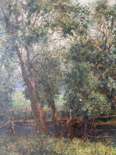 Load image into Gallery viewer, Large French Countryside Mill Scene Antique Oil on Canvas