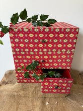 Load image into Gallery viewer, Set of French Fabric Covered Vintage Drawers
