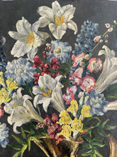 Load image into Gallery viewer, Stunning Vintage Floral Oil Painting
