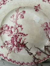 Load image into Gallery viewer, French Pink Ironstone ‘Chardons’ Extra Large Plate
