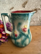 Load image into Gallery viewer, Beautiful Barbotine French Majolica Floral Jug

