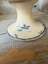 Load image into Gallery viewer, French Vintage Blue Birds Raised Compote
