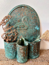 Load image into Gallery viewer, Gorgeous Copper Verdigris Spill Pot
