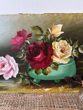 Load image into Gallery viewer, Vintage Rose Oil Painting
