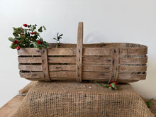 Load image into Gallery viewer, French Vintage Wooden Slatted Basket
