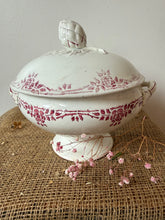 Load image into Gallery viewer, Lovely French Pink and White Vintage Soupiere
