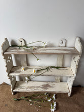 Load image into Gallery viewer, Gorgeous French Chippy White Painted Wooden Shelves
