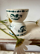 Load image into Gallery viewer, French Green Transferware Diablo Eggcup
