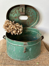 Load image into Gallery viewer, Chippy Green Galvanised French Bait Box
