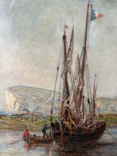 Load image into Gallery viewer, Stunning French Antique Seascape Oil on Canvas
