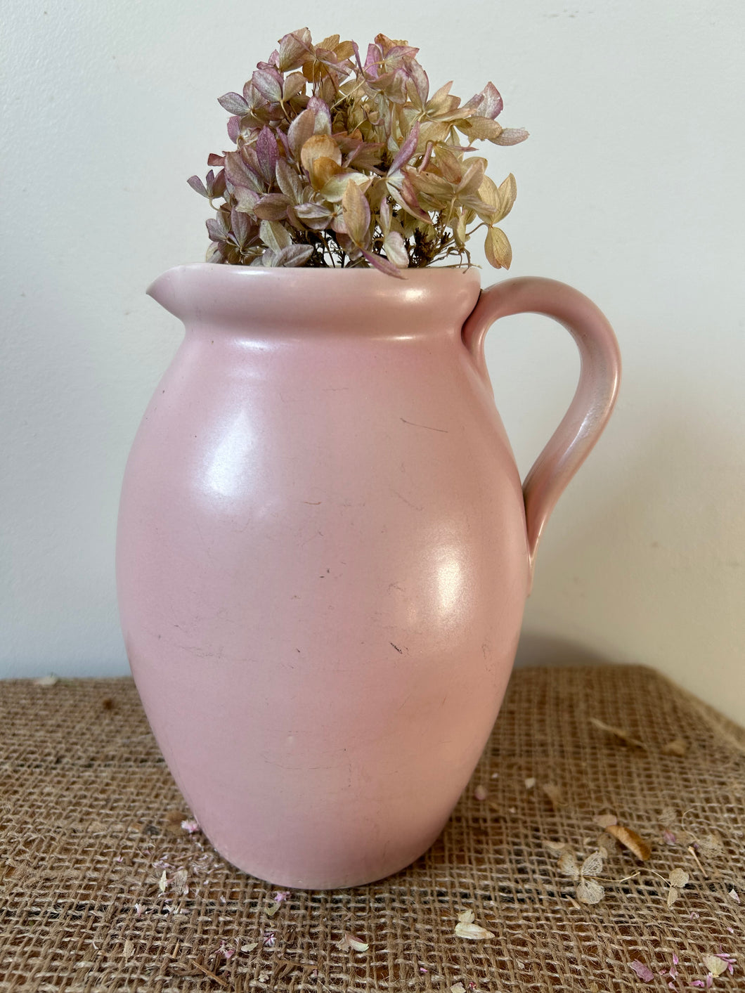 Simple Pink Earthenware Jug