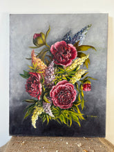 Load image into Gallery viewer, Vintage Peony and Lupins Oil on Canvas
