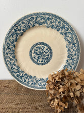 Load image into Gallery viewer, Large Blue Transferware Faceted Plate
