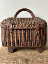 Load image into Gallery viewer, French Handled Wicker Basket
