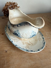 Load image into Gallery viewer, French Buttery Blue Art Deco Sauciere
