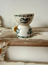 Load image into Gallery viewer, French Green Transferware Diablo Eggcup
