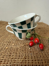 Load image into Gallery viewer, Pair of French Vintage Green Digoin Cups
