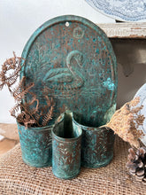 Load image into Gallery viewer, Gorgeous Copper Verdigris Spill Pot
