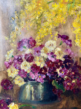 Load image into Gallery viewer, Stunning Vintage Floral Oil on Canvas
