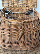 Load image into Gallery viewer, French Vintage Wicker Fishing Creel
