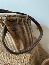 Load image into Gallery viewer, French Vintage Wicker Fishing Creel
