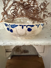 Load image into Gallery viewer, French Blue Transferware Buttery Cherry Ironstone Dish
