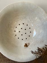 Load image into Gallery viewer, French Buttery Ironstone Drainer / Berry Bowl
