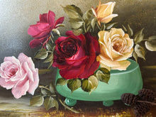 Load image into Gallery viewer, Vintage Rose Oil Painting
