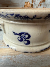 Load image into Gallery viewer, Gorgeous Antique St Uze Cherry Blue and White Pot
