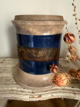 Load image into Gallery viewer, Stunning Large Stained Ironstone Blue Apothecary Jar
