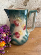 Load image into Gallery viewer, Beautiful Barbotine French Majolica Floral Jug
