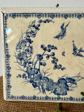 Load image into Gallery viewer, French Bluebird Tiled Trivet / Was Musical Box
